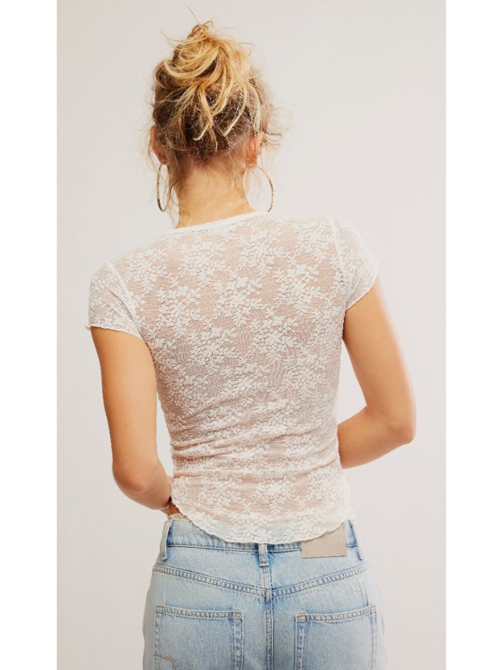 FREE PEOPLE Ready To Go Tee / Ivory - Picture 3 of 6